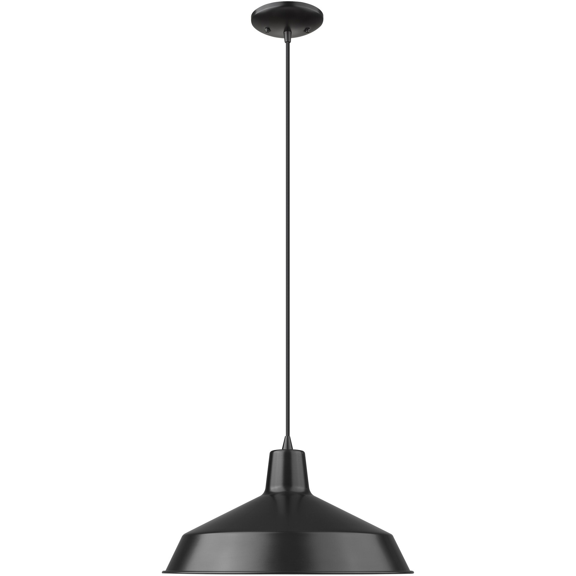 Industrial Matte Black Hanging Light