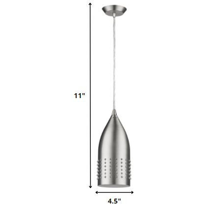 Silver Hanging Light With Glass Studs
