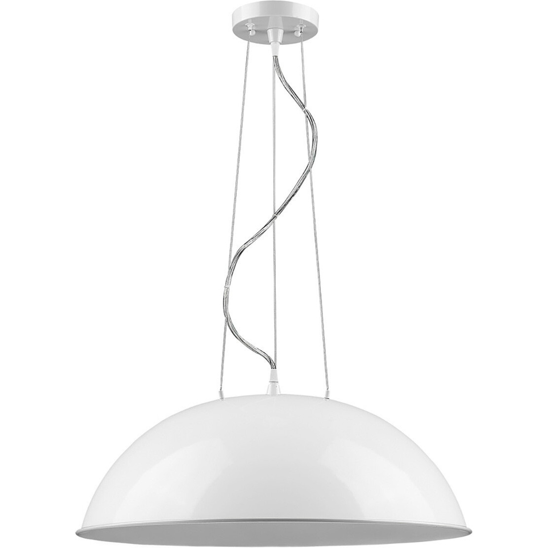 Layla 1-Light White Bowl Pendant