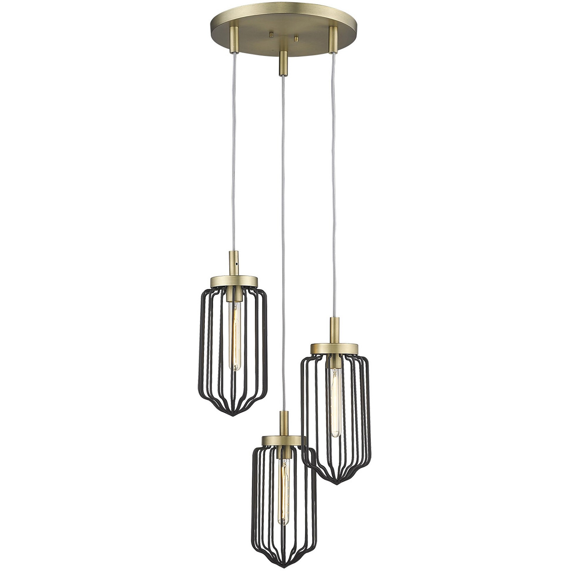 Reece 3-Light Aged Brass Chandelier