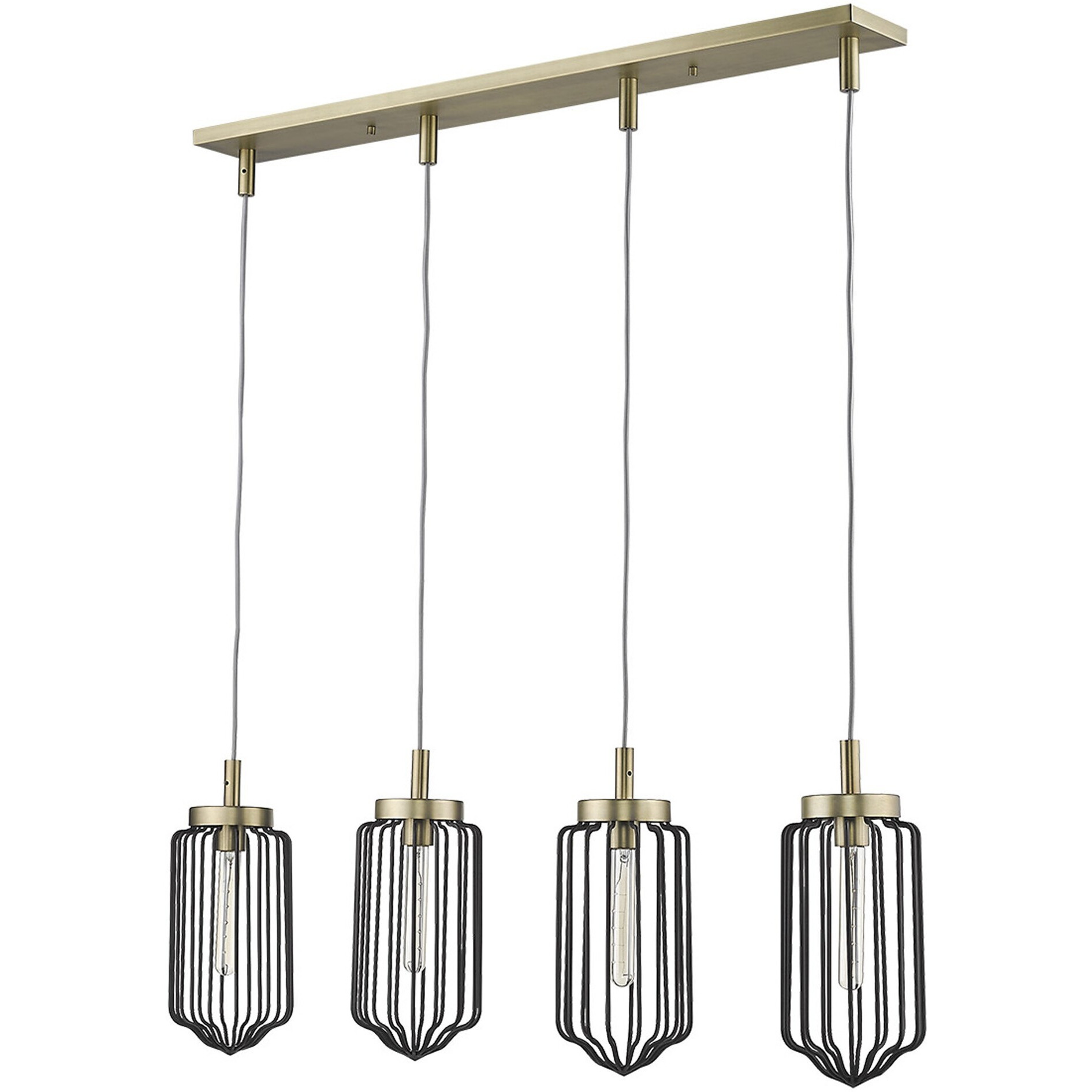 Reece 4-Light Aged Brass Island Pendant
