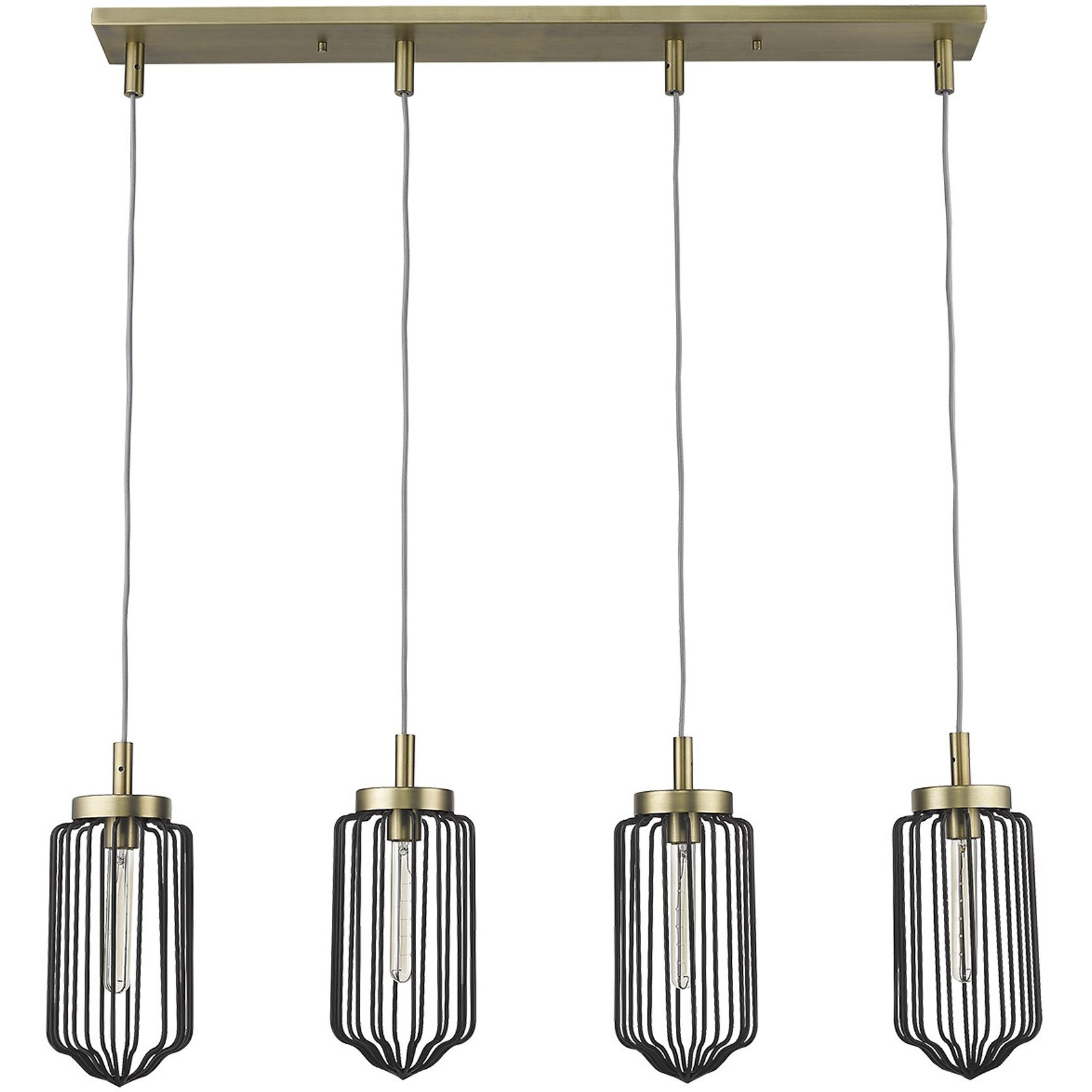 Reece 4-Light Aged Brass Island Pendant