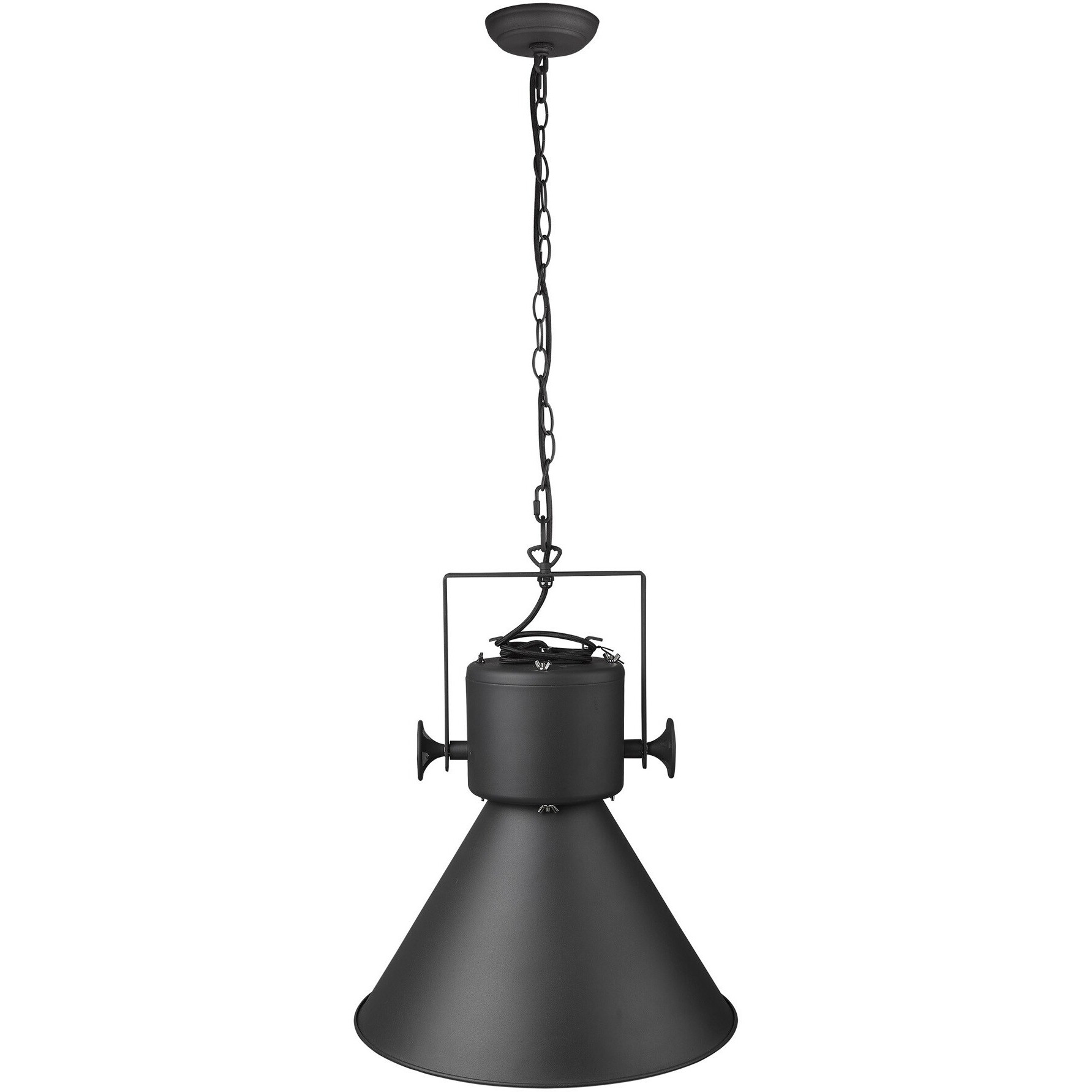 Crew 1-Light Matte Black Pendant
