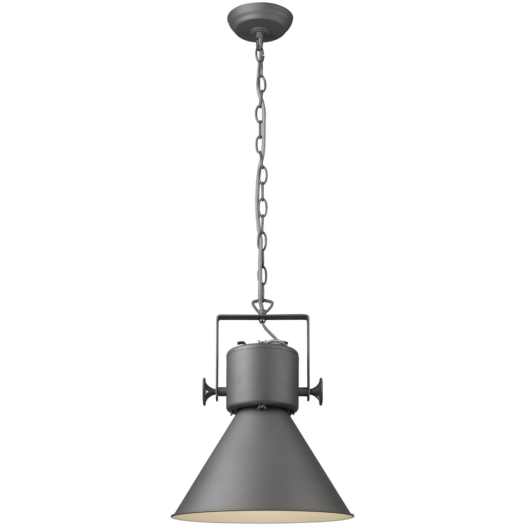 Crew 1-Light Gray Pendant