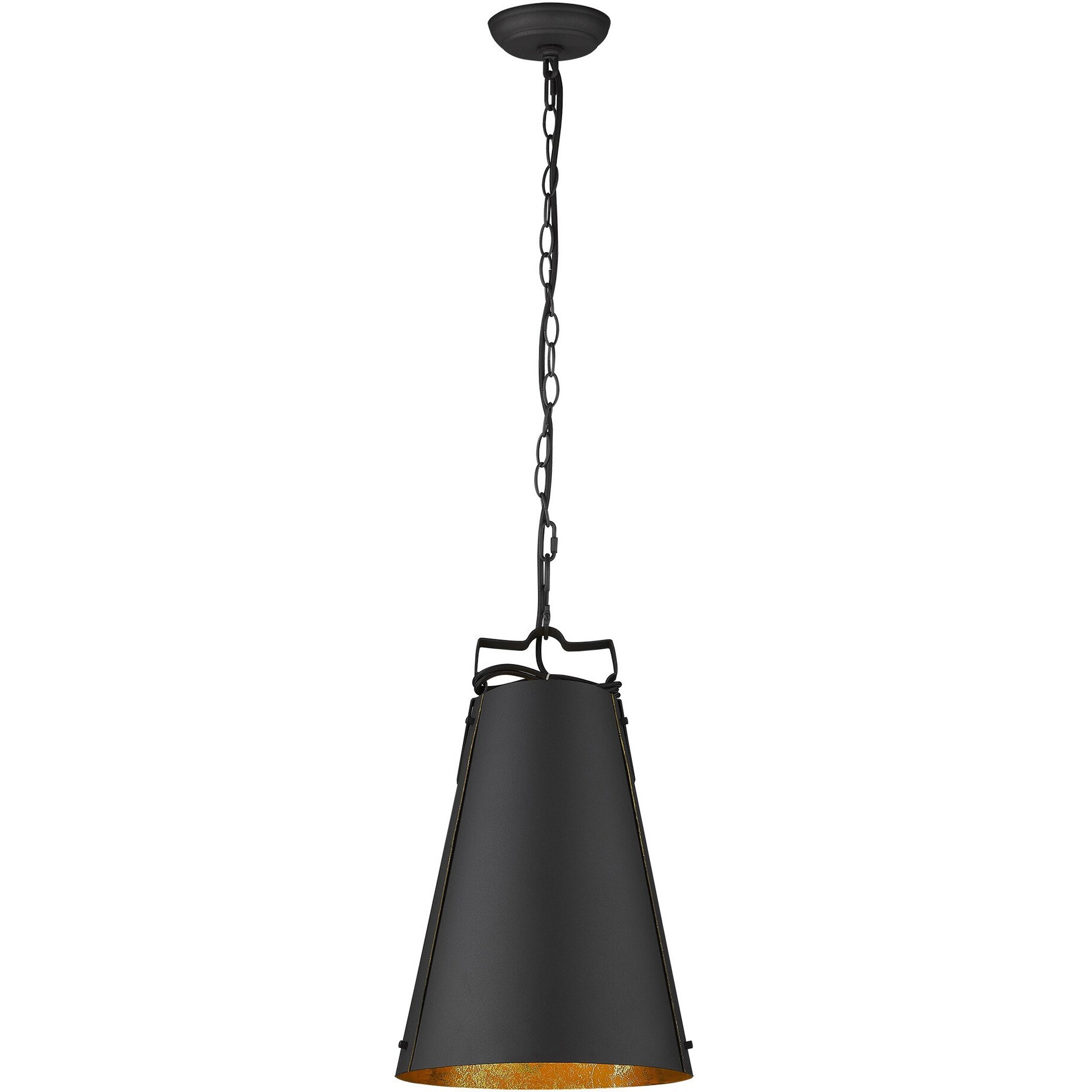 Faza 1-Light Matte Black Pendant
