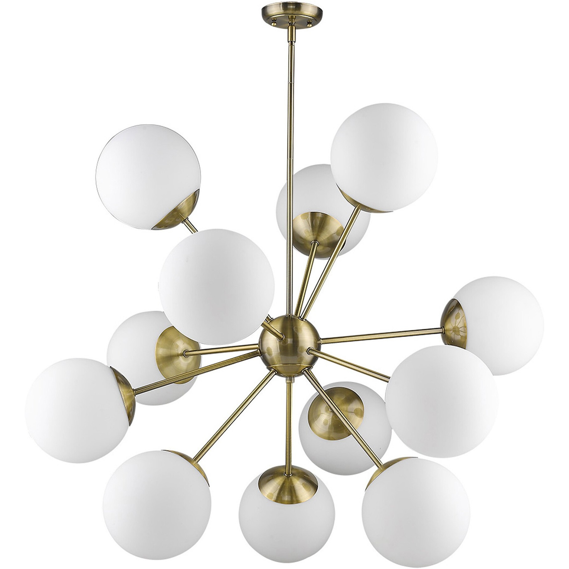 Solea 12-Light Antique Brass Chandelier