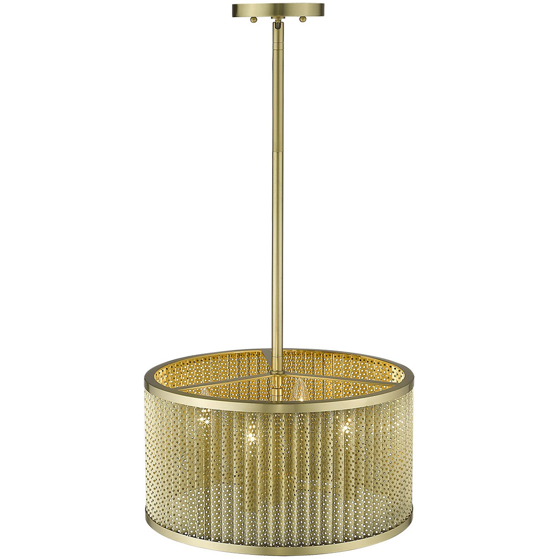 Basetti 4-Light Gold Convertible Pendant