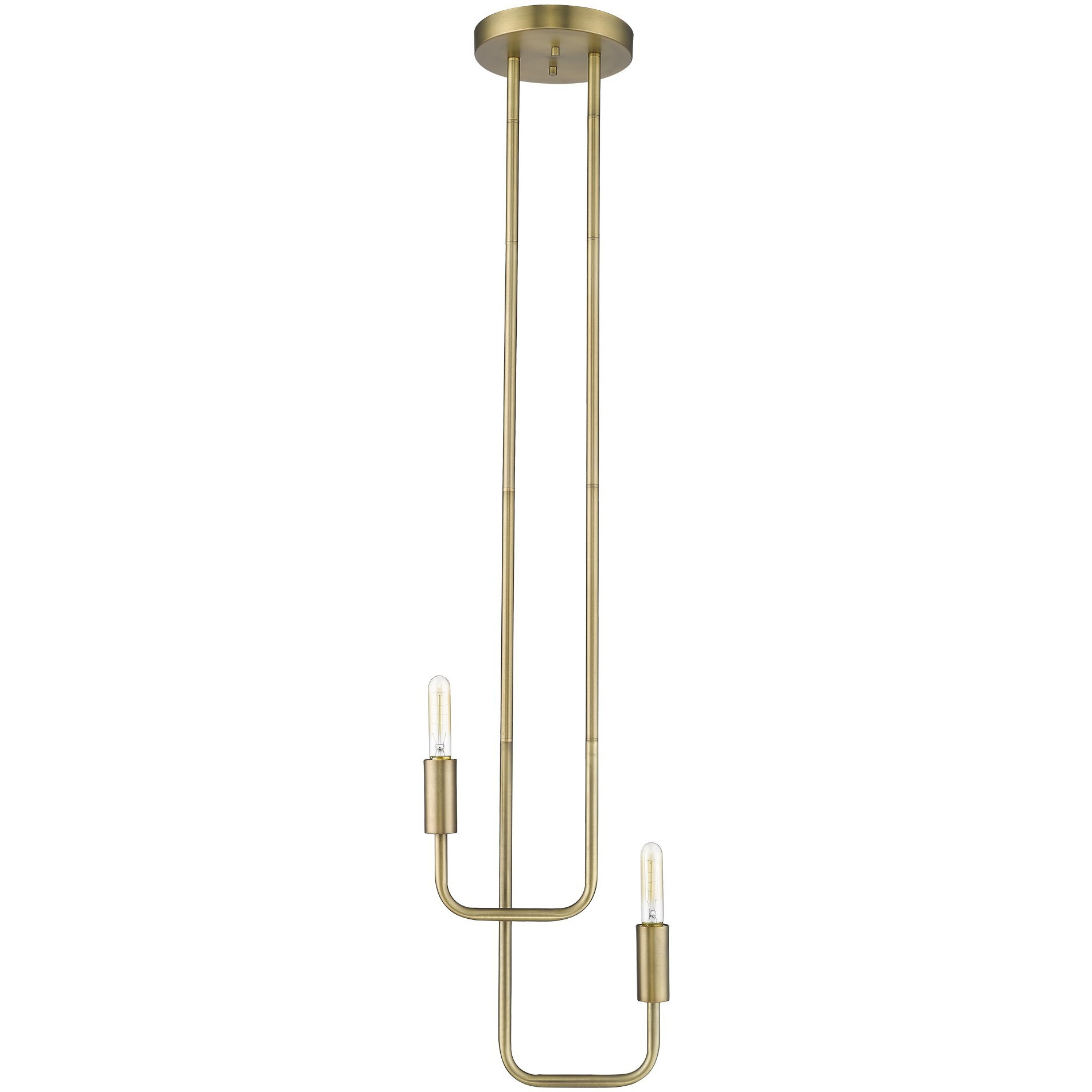 Perret 2-Light Aged Brass Pendant