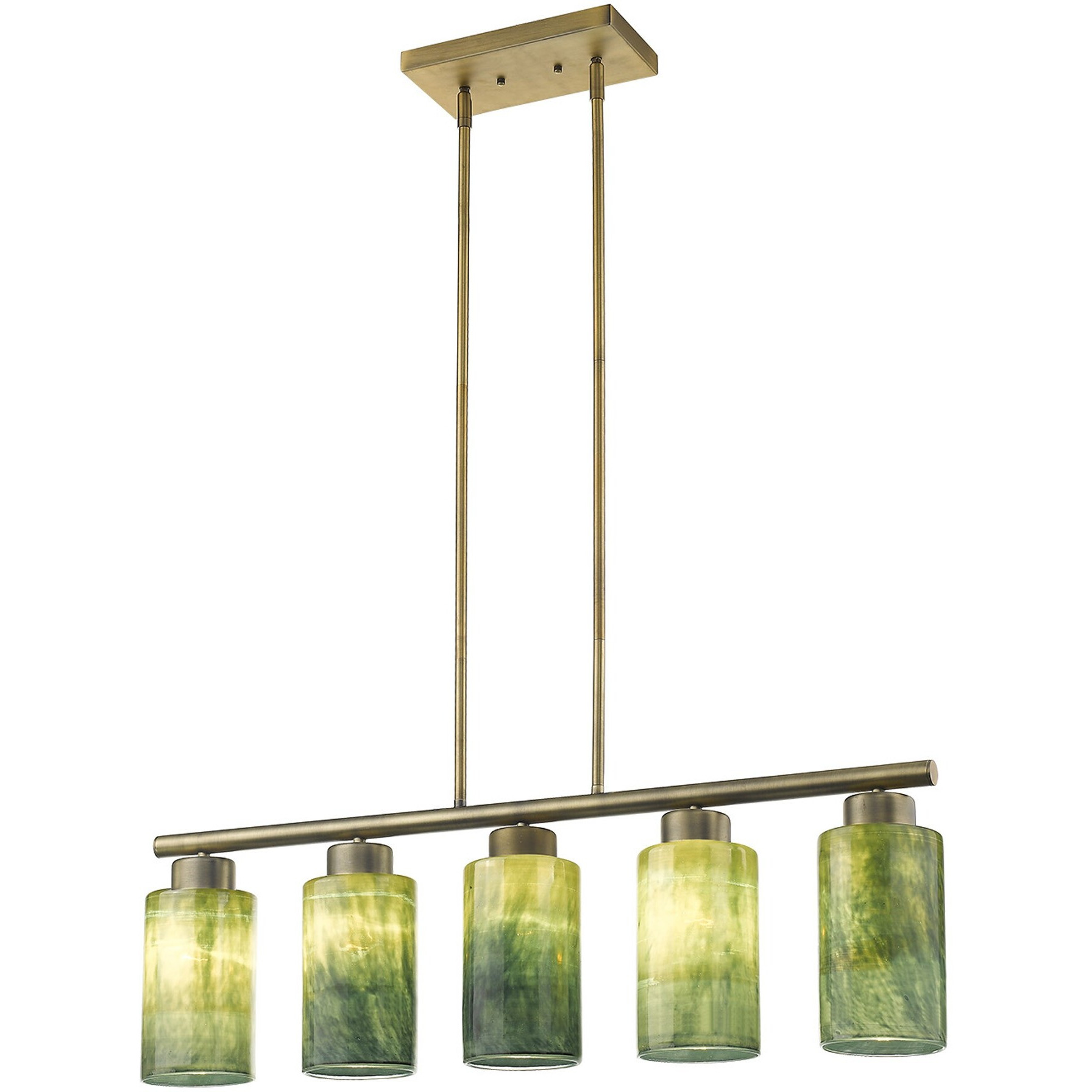 Monet 5-Light Brass Pendant