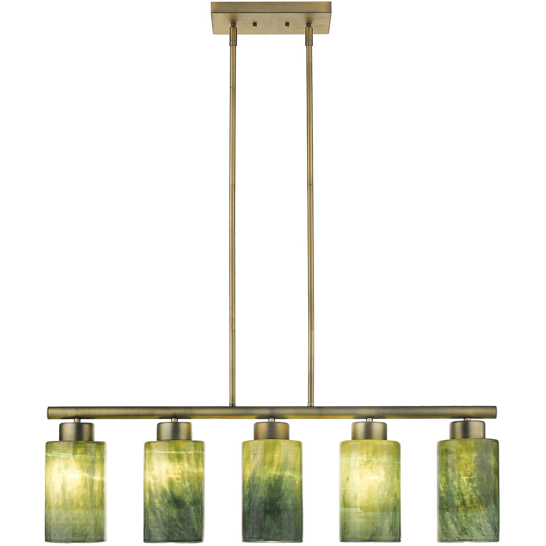 Monet 5-Light Brass Pendant