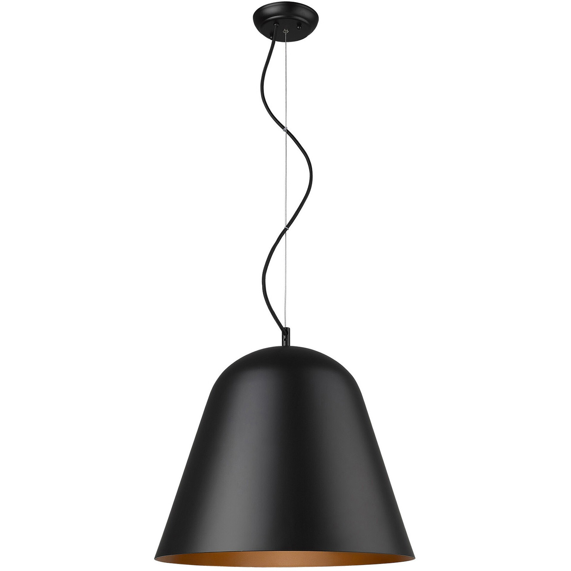 Knell 1-Light Matte Black Pendant