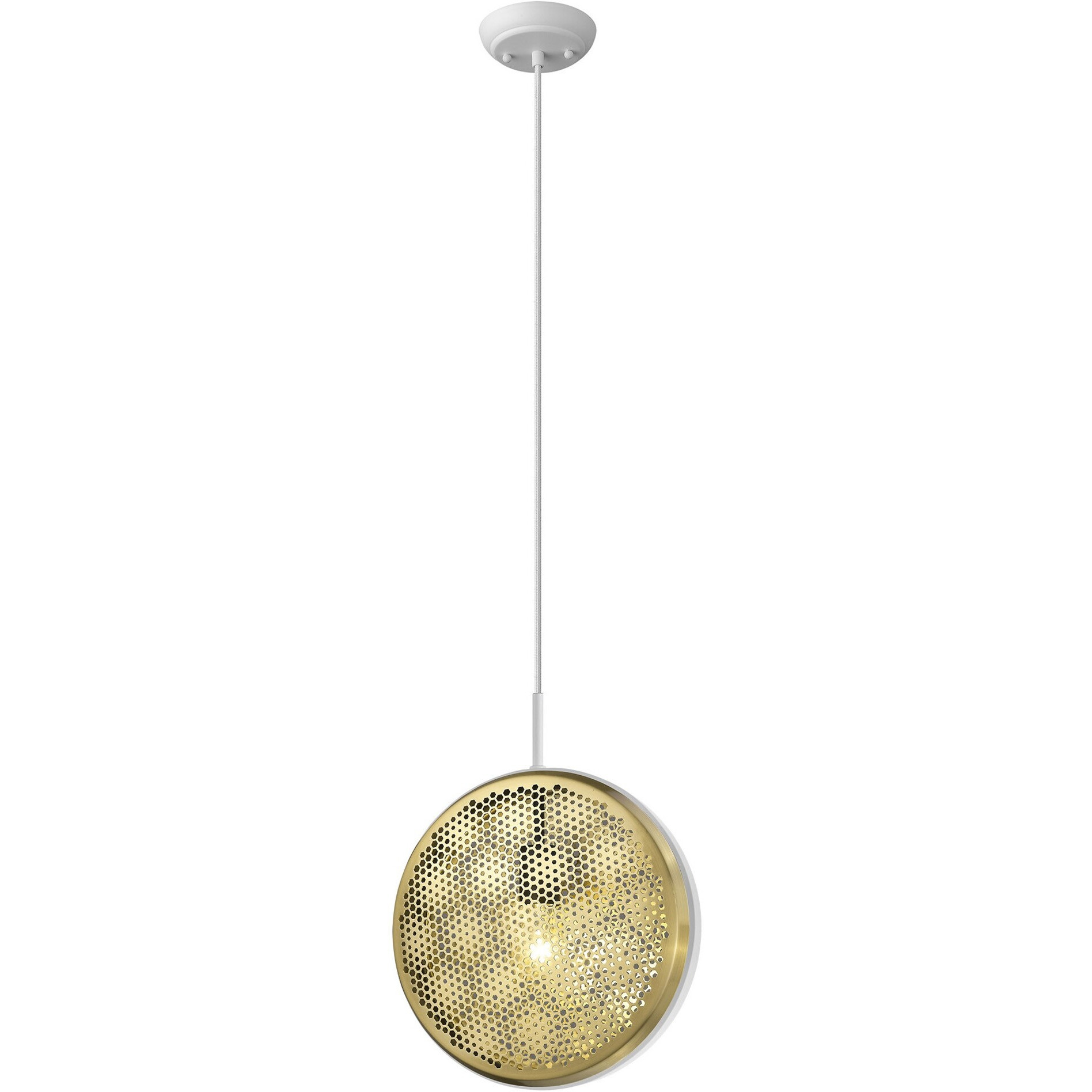 Tholos 1-Light White Pendant