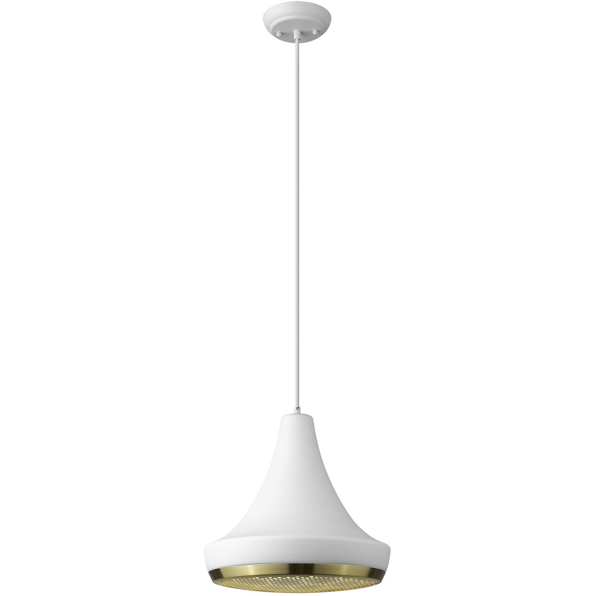 Tholos 1-Light White Pendant
