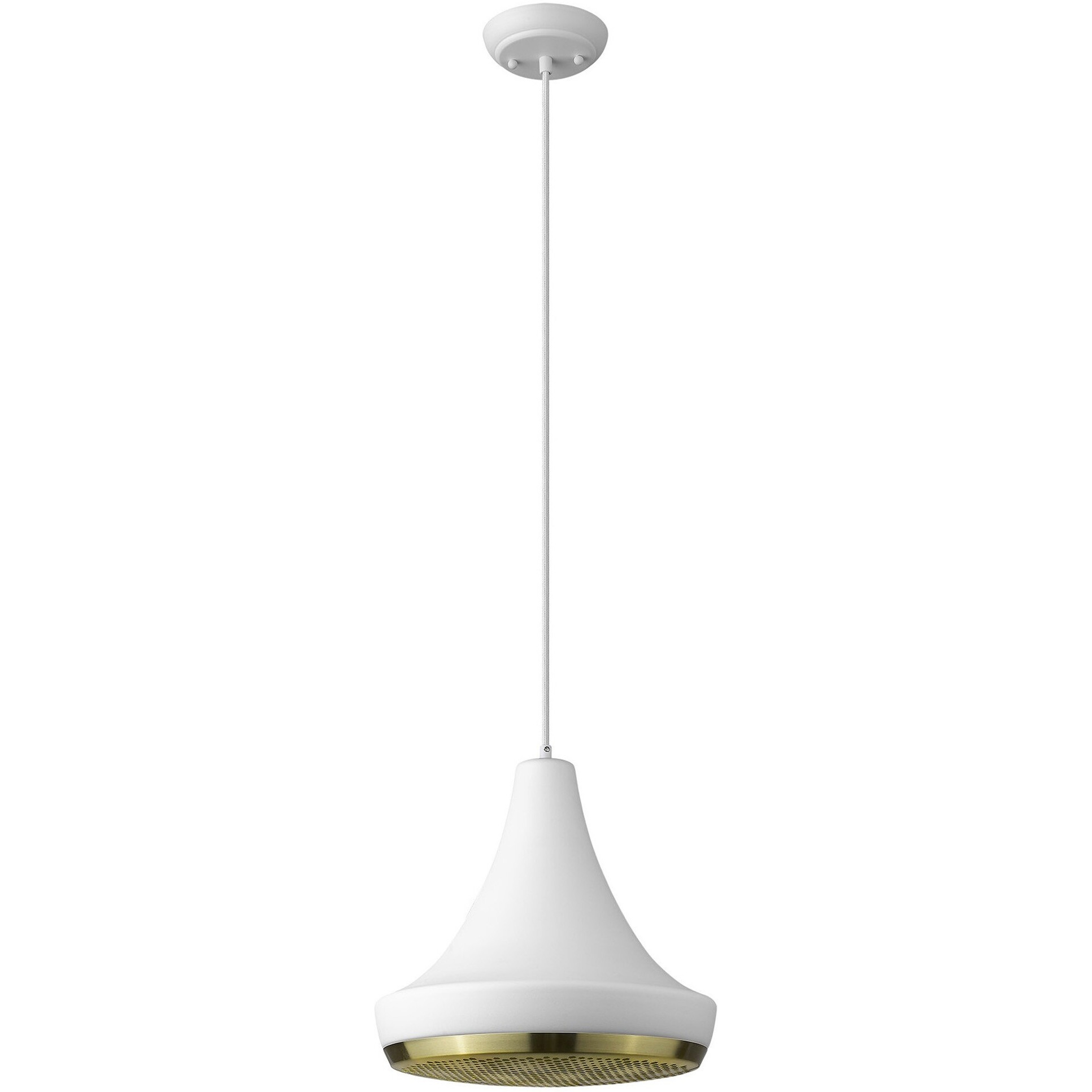 Tholos 1-Light White Pendant