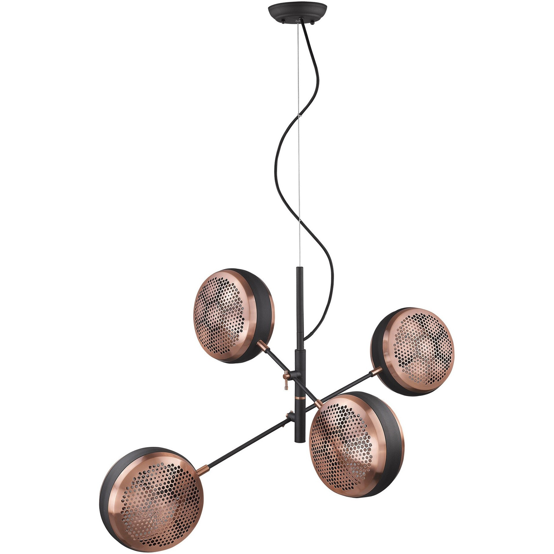 Tholos 4-Light Matte Black Pendant