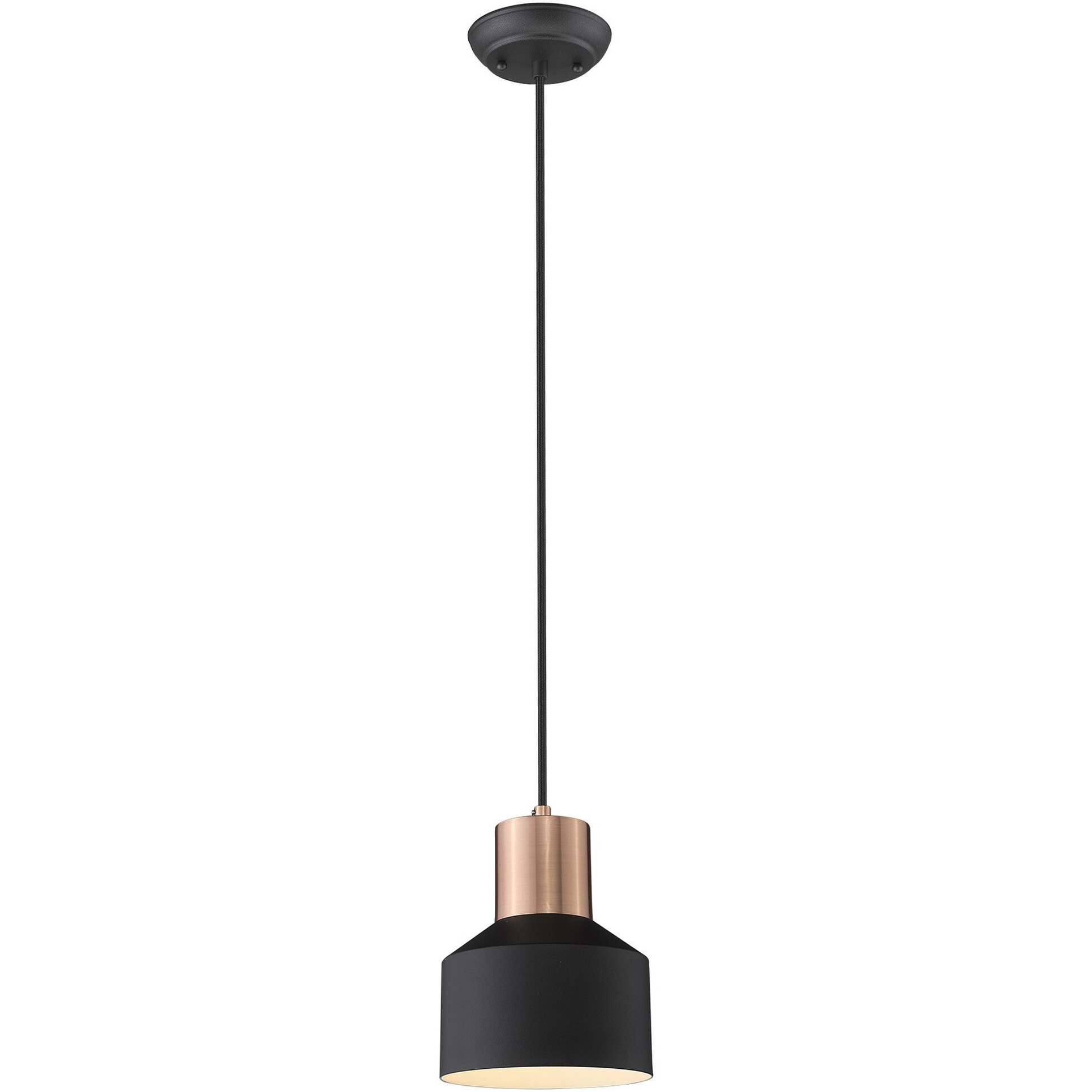 Matte Black And Rose Gold Pendant Hanging Light