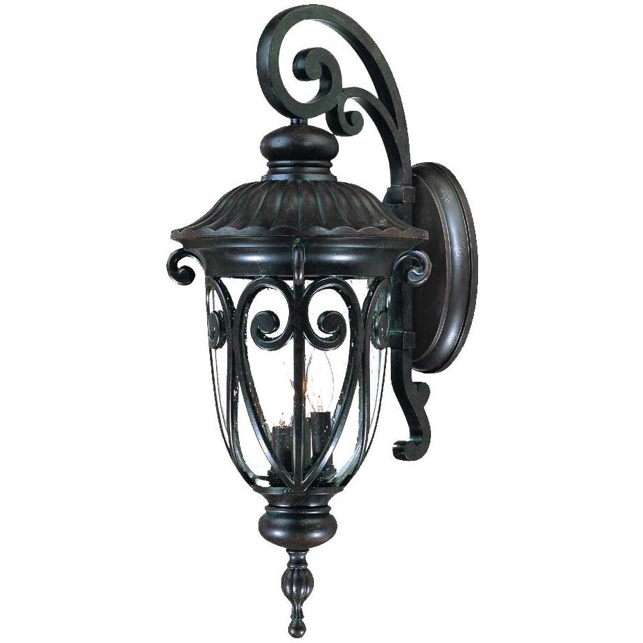 Naples 3-Light Marbelized Mahogany Wall Light