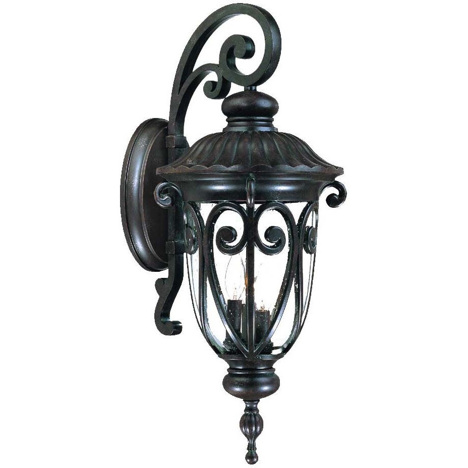 Naples 3-Light Marbelized Mahogany Wall Light
