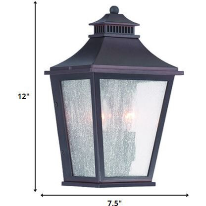 Antique Bronze Two Light Pocket Lantern Wall Light