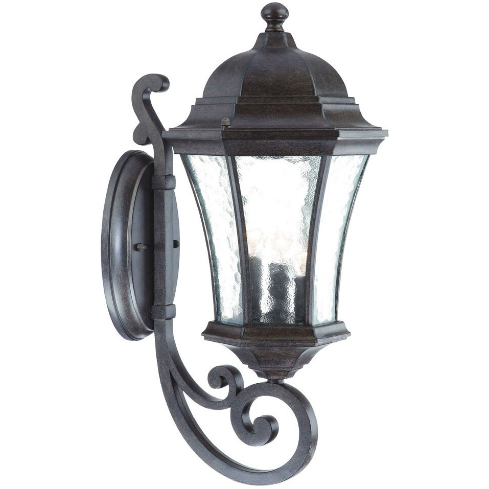 Xl Antique Black Tapered Lantern Wall Light