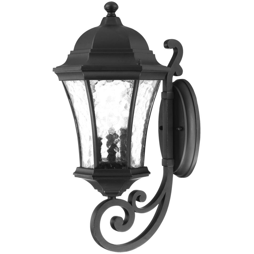Xl Matte Black Tapered Lantern Wall Light