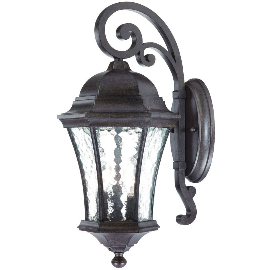 Xl Antique Black Tapered Hanging Lantern Wall Light