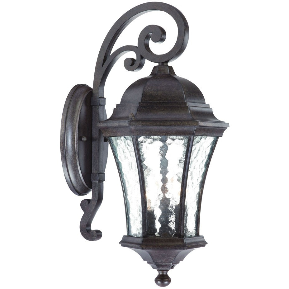 Xl Antique Black Tapered Hanging Lantern Wall Light