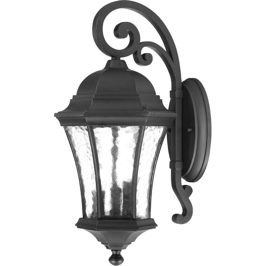 Xl Matte Black Tapered Hanging Lantern Wall Light