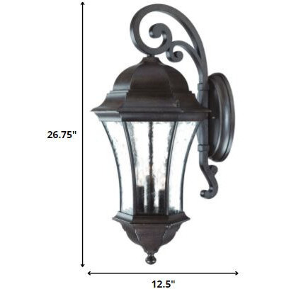 Waverly 3-Light Black Coral Wall Light
