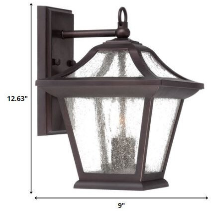 Xl Antique Bronze Birdhouse Shape Outdoor Wall Light