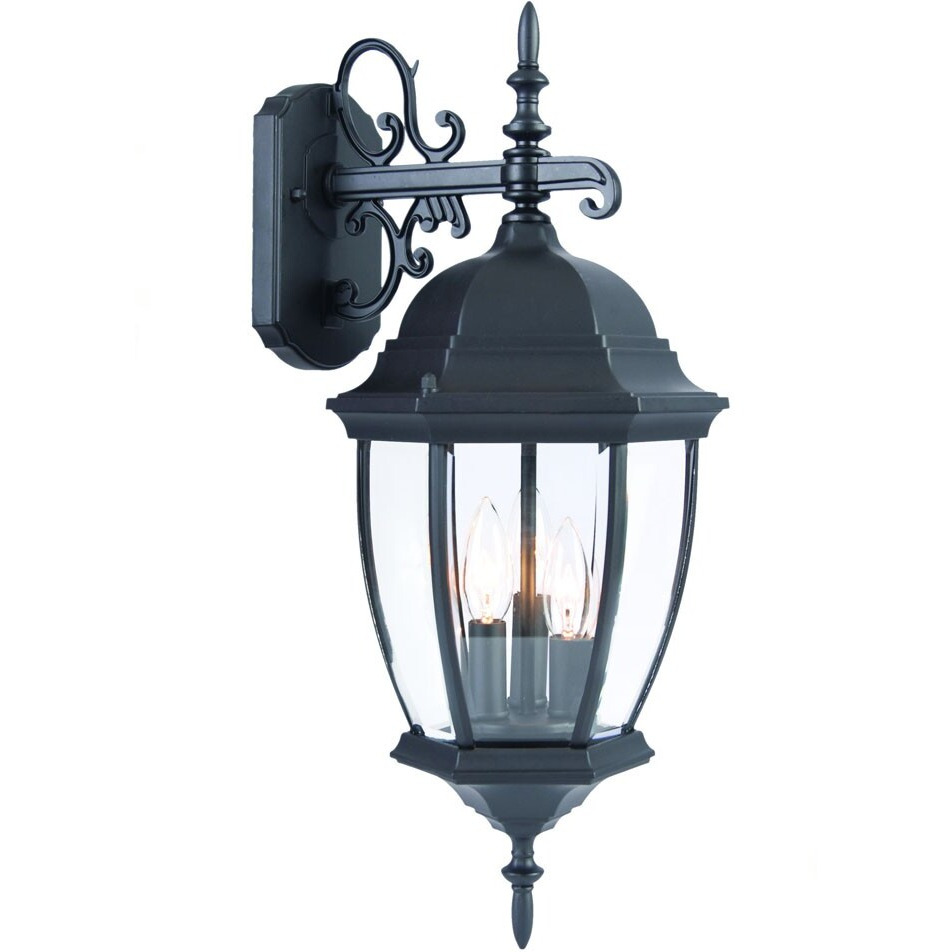 Matte Black Hanging Ornamental Lantern Wall Light