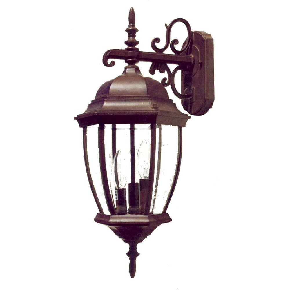 Dark Brown Hanging Ornamental Lantern Wall Light