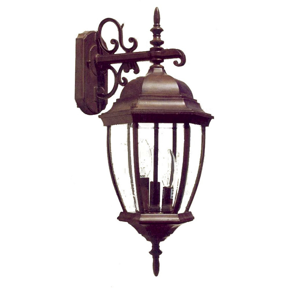 Dark Brown Hanging Ornamental Lantern Wall Light
