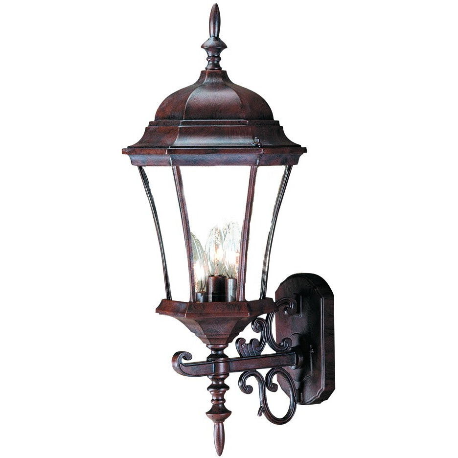 Dark Brown Ornamental Carousel Lantern Wall Light