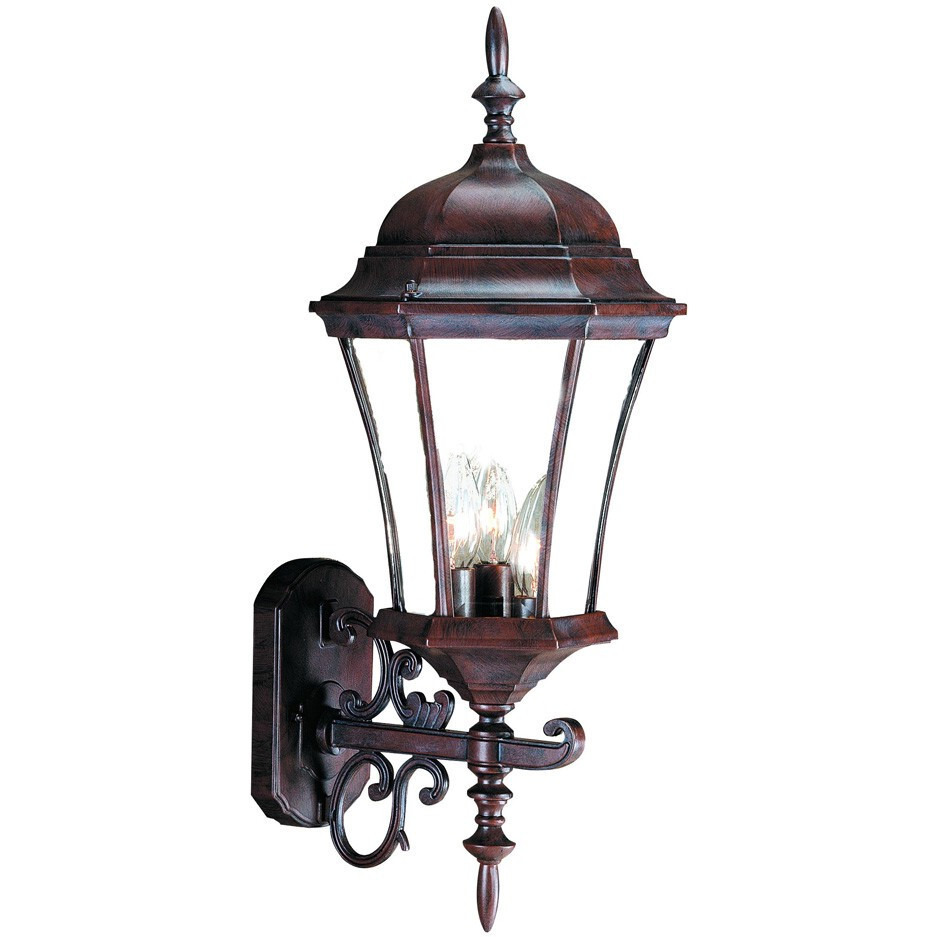 Dark Brown Ornamental Carousel Lantern Wall Light