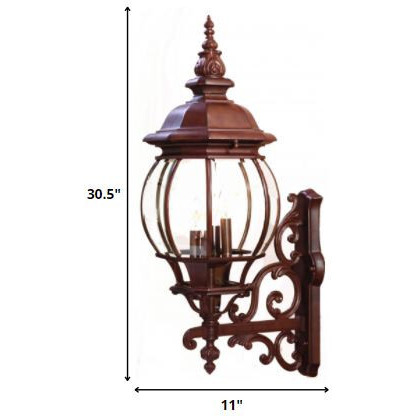 Chateau 4-Light Burled Walnut Wall Light