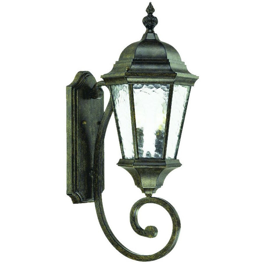 Two Light Antique Black Carousel Lantern Wall Light