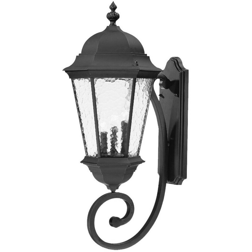 Telfair 3-Light Matte Black Wall Light