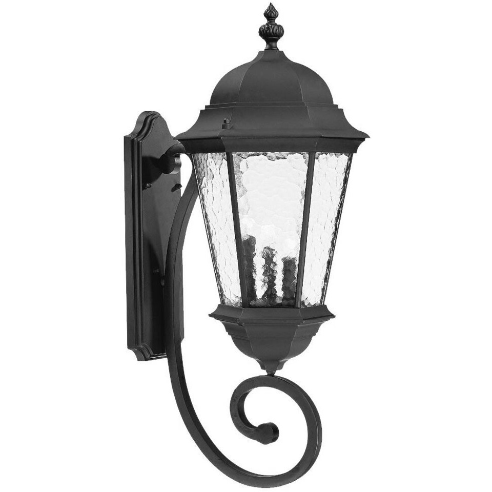 Telfair 3-Light Matte Black Wall Light