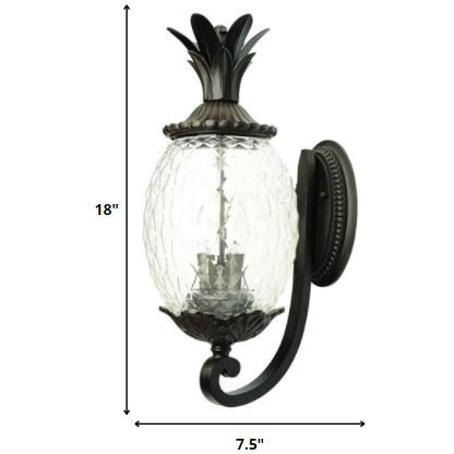 Antique Bronze Pineapple Wall Light