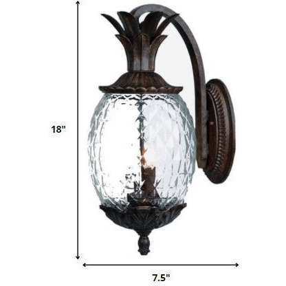 Antique Bronze Hanging Pineapple Wall Light