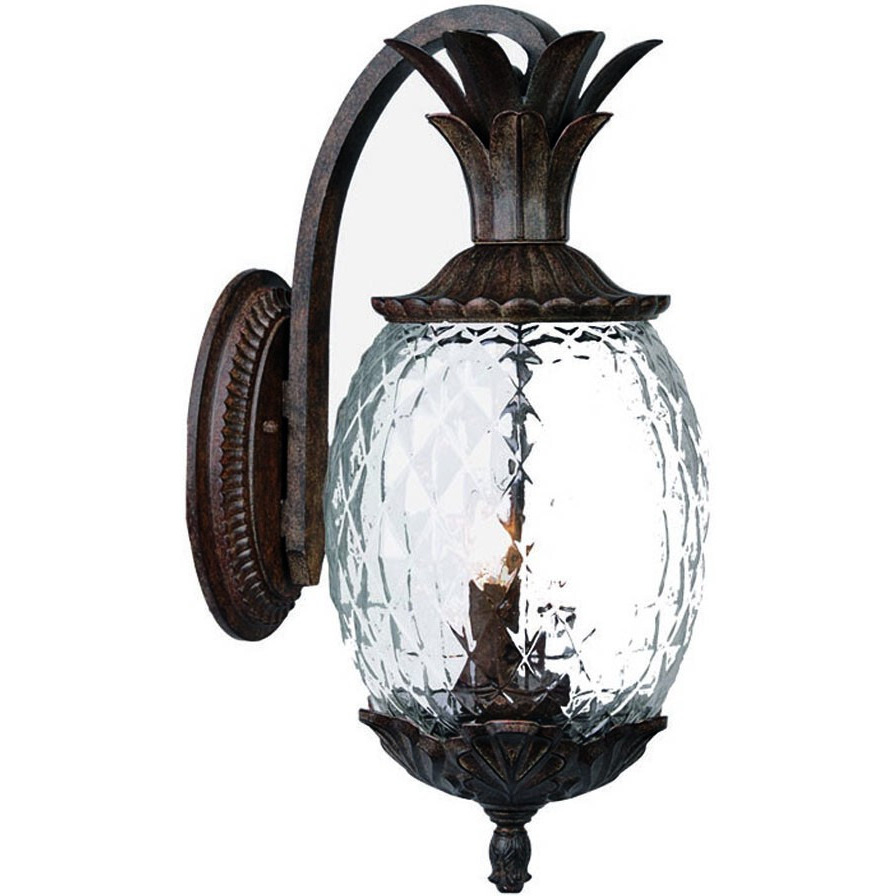 Antique Bronze Hanging Pineapple Wall Light