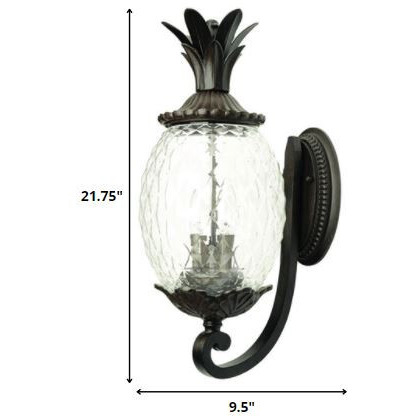 Lanai 3-Light Black Coral Wall Light
