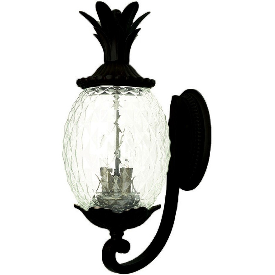 Lanai 3-Light Matte Black Wall Light