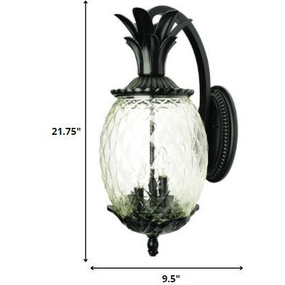 Lanai 3-Light Matte Black Wall Light