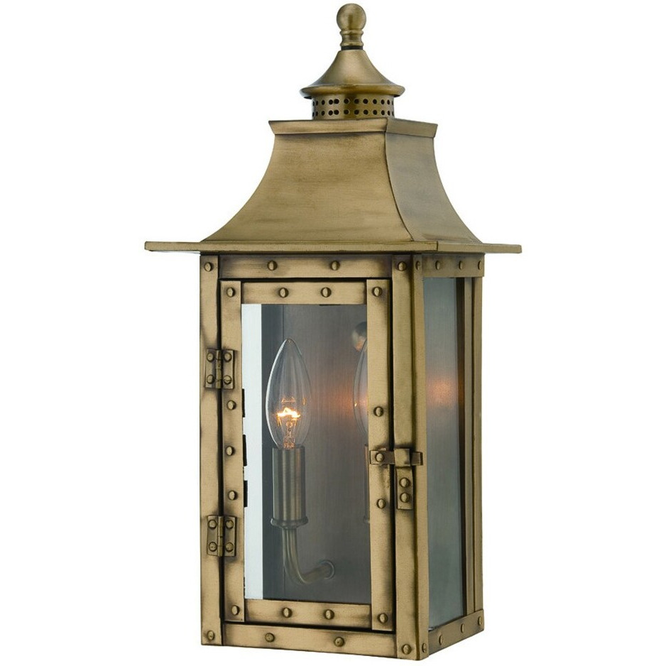 St. Charles 2-Light Aged Brass Wall Light