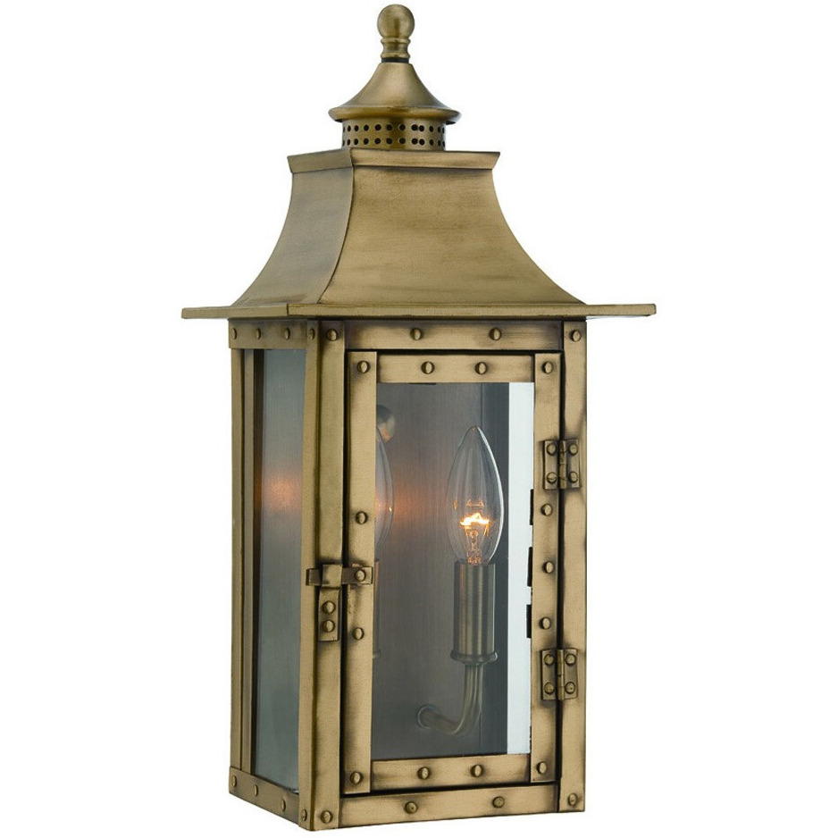 St. Charles 2-Light Aged Brass Wall Light