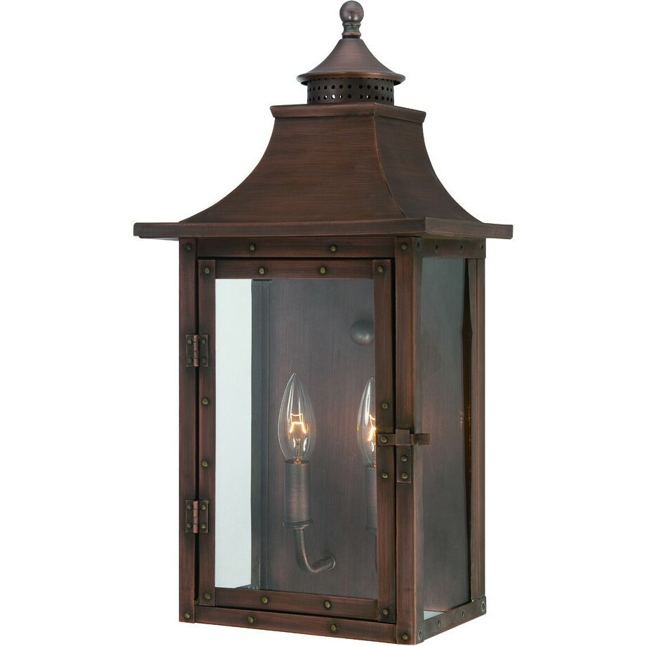 St. Charles 2-Light Acopper Patina Wall Light