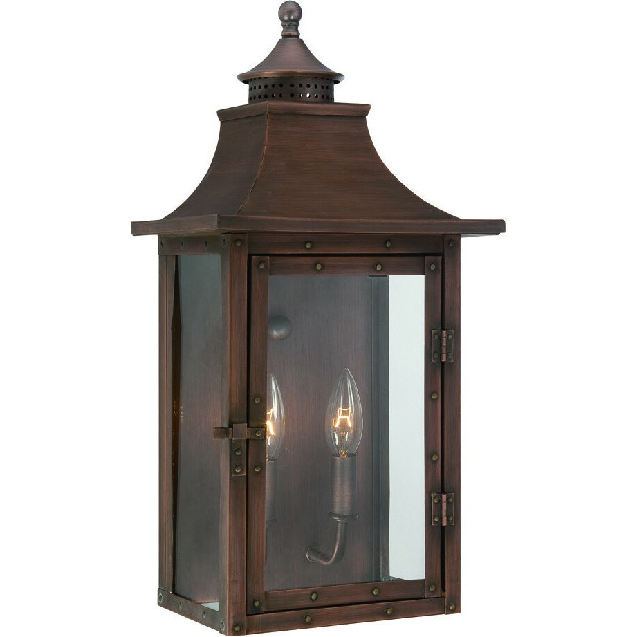 St. Charles 2-Light Acopper Patina Wall Light