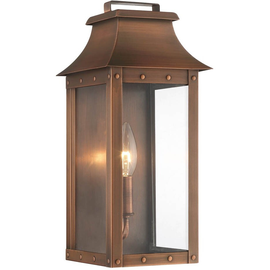 Manchester 1-Light Copper Patina Pocket Wall Light